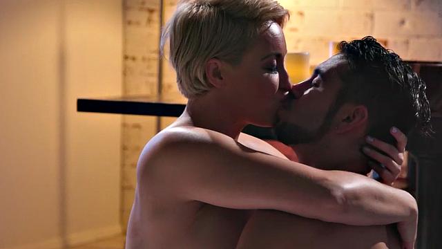 Titfucking massaging MILF fucked in cunt in missionary