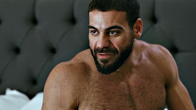 Busty tattooed TS babe banged by muscled stepdad