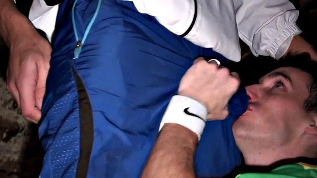 Assfingering top fucks bottom after cocksucking