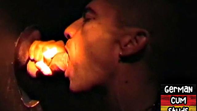 Amateur german stud deepthroating