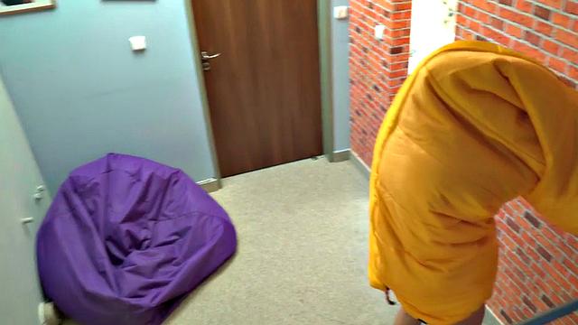 Chubby bitch fucked hardcore by nice guy in threesome