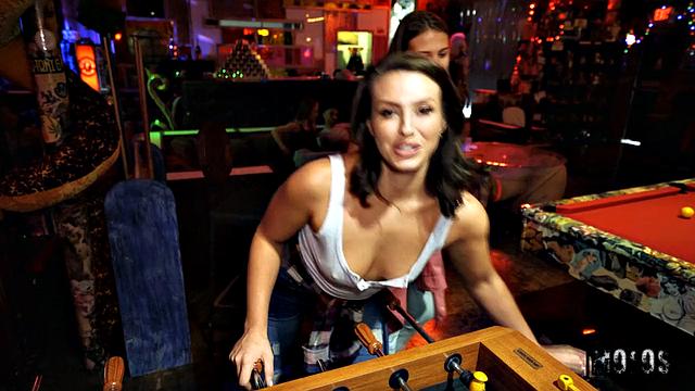 The Brunette Banged at the Bar