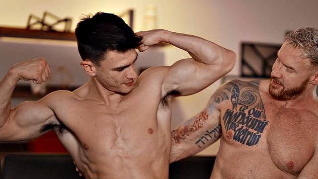 Cockriding jock smashed by big cock in tight anal hole