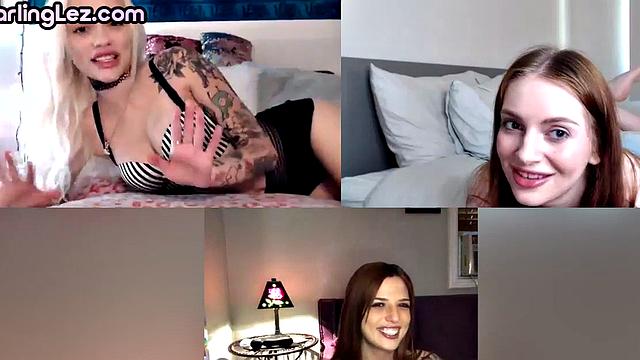 лесбиянки сводят друг друга с ума игрушками в видеочате