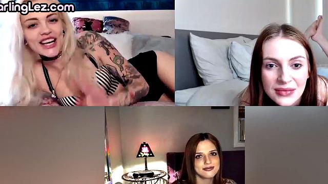 лесбиянки сводят друг друга с ума игрушками в видеочате