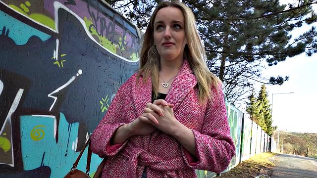 Picked up big booty babe sucks cock and gets pussynailed