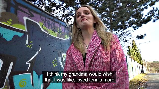 Picked up big booty babe sucks cock and gets pussynailed