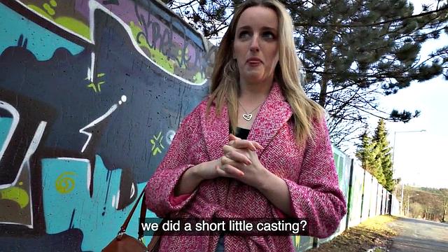 Picked up big booty babe sucks cock and gets pussynailed