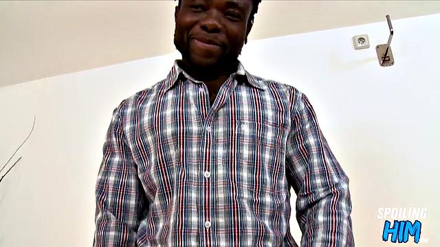 Nasty ebony assfucked at casting