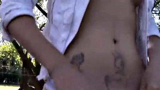 Lesbian Nina Natural Tease Outdoor