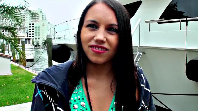 Watch Rise For Rosa's bald pussy get fucked outdoors and take a facial in POV