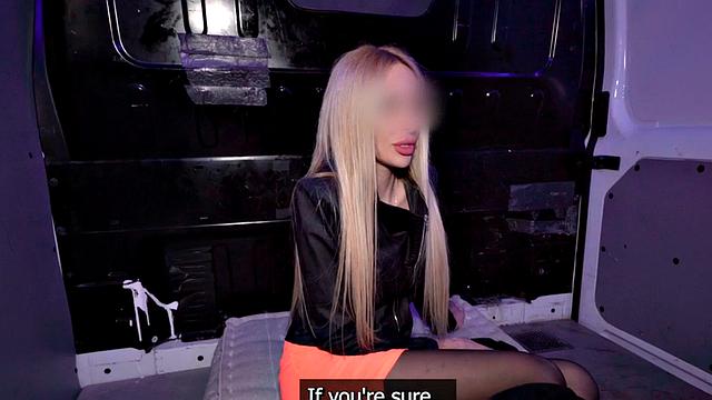 Perfect picked up slut in stockings fucks fake priest