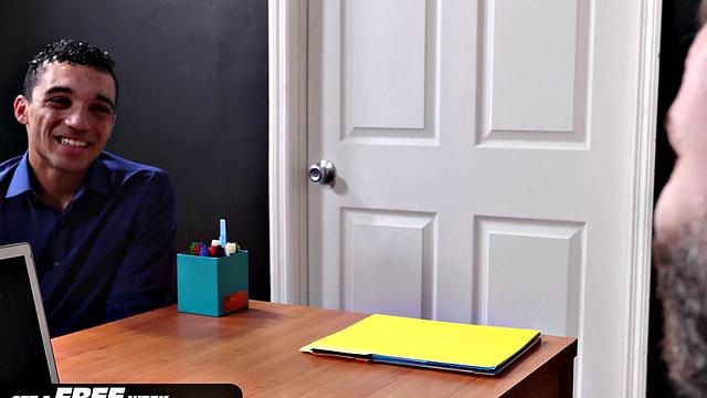 FamilyCreep - Latino Jock Barebacks Older Man In Office