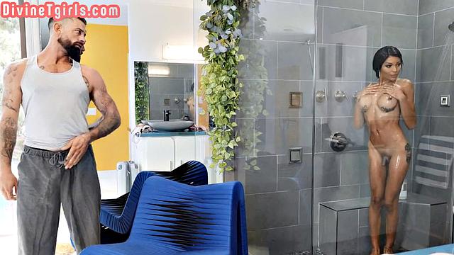 Lingerie Ebony Trans Destroyed by BF