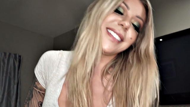 Kinky stepdaughter with tattoos talks dirty before getting pounded in POV