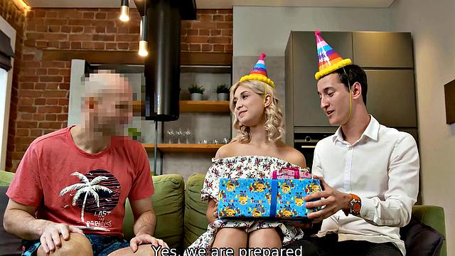 HUNT4K. Awesome dinner ends when guest wants sex with the girl