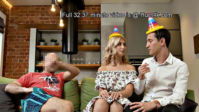 HUNT4K. Awesome dinner ends when guest wants sex with the girl