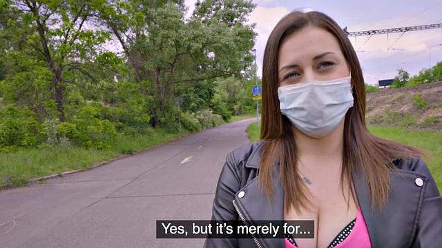 Pickedup Czech babe blows hard shaft in POV before riding