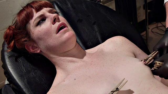 Trapped BDSM slut fisted and fucked in anal hole