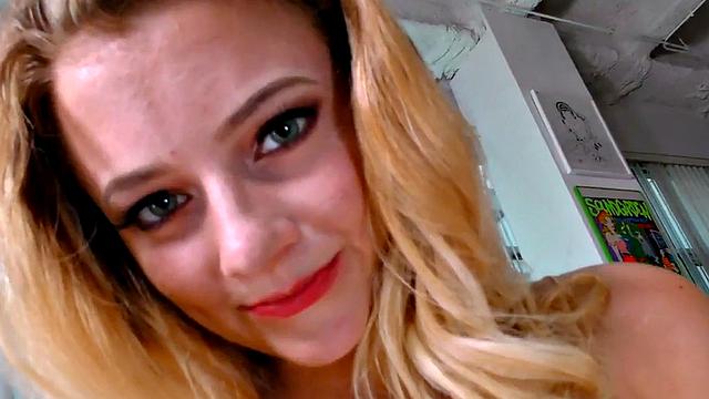 POV tugjob 21yo amateur GF spoils oiled cock of BF