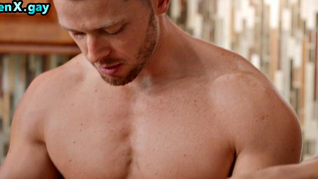 Asian kitchen bottom barebacked by manly jock in his asshole