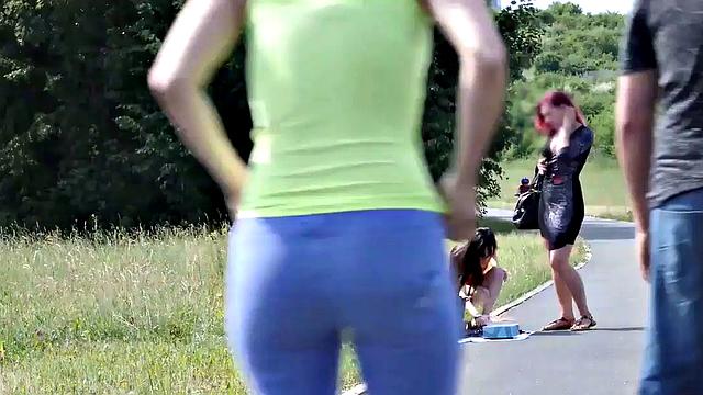 LAW4k. Teen babe with black hair receives hard pricks of cops in twat