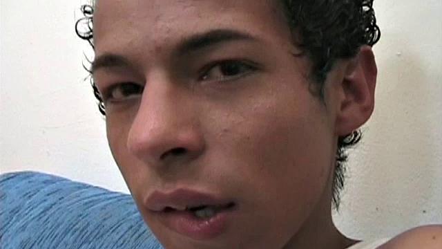 Fausto and Tomas are on the sofa exploring each other's bodies with a hand-held camera. Pants come down and lips wrap around big uncut cock, as they capture lots of close-ups of their fun.