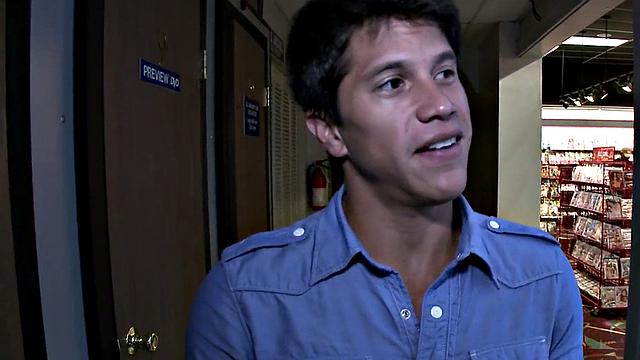 Fooled Asian dude gets gloryhole gay oral