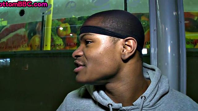 Real Black thug public fucked in laundry by white top