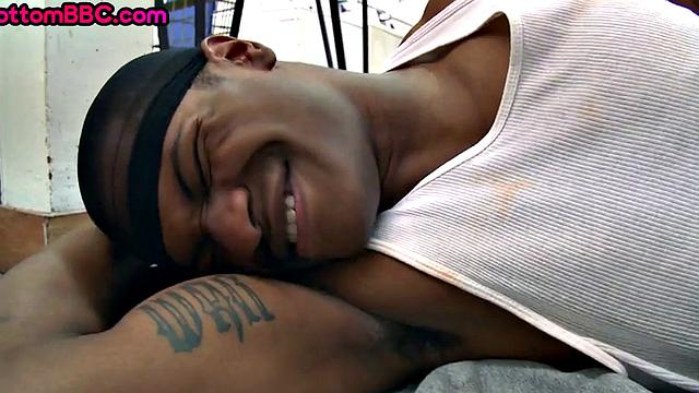 Real Black thug public fucked in laundry by white top