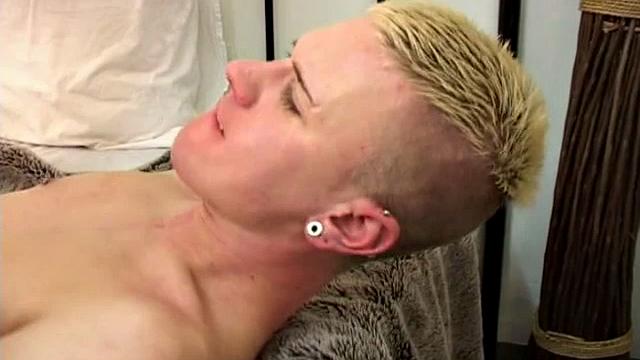 Daddy, in his suit and twink, in his underwear, are on the bed and ready to play. The blond boy pulls out daddy's cock and goes down on it. Soon both are naked and sporting big boners.