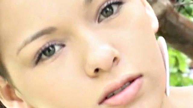 Cute teen masturbating outside