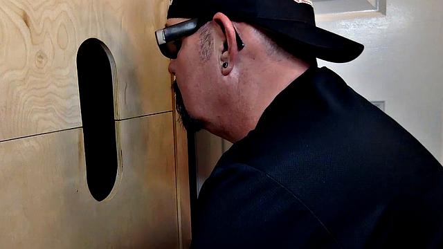 Dad Fucks with My Toy At The Glorhole