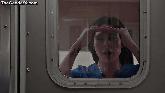 Gorgeous TS babe smashed doggy by dude