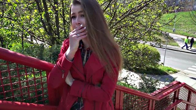 Public 21yo slut drilled in bathroom in missionary