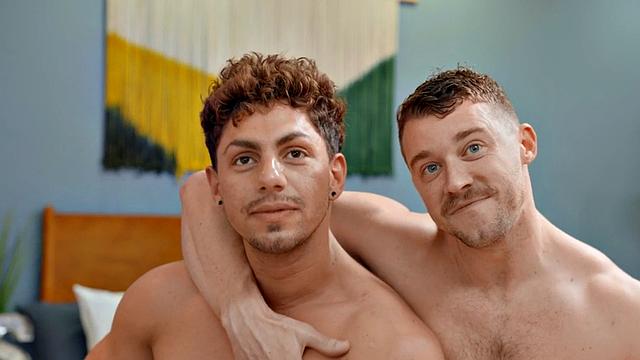 Muscled eager jock assfucks handsome BF in doggystyle