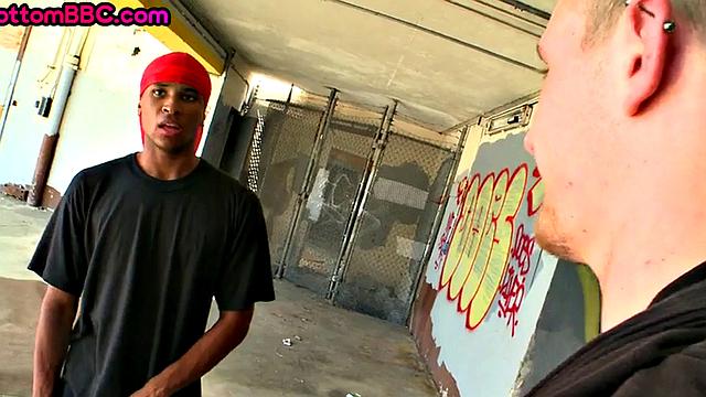 Real Black thug picked up and drilled outdoor