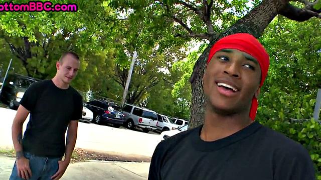 Real Black thug picked up and drilled outdoor