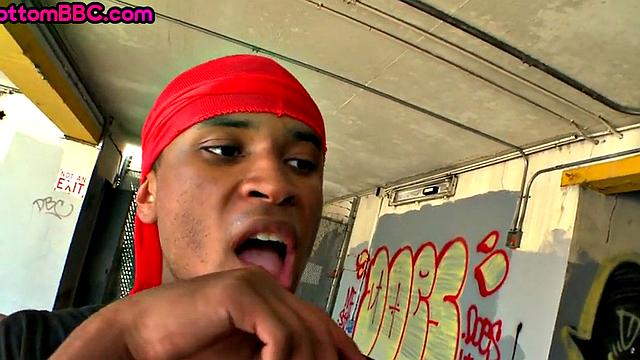 Real Black thug picked up and drilled outdoor