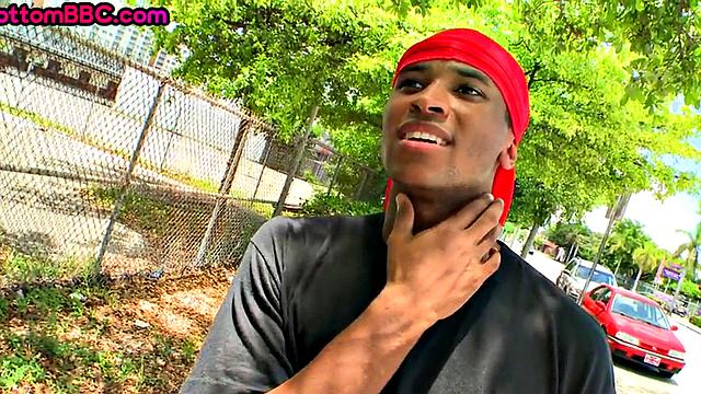 Real Black thug picked up and drilled outdoor