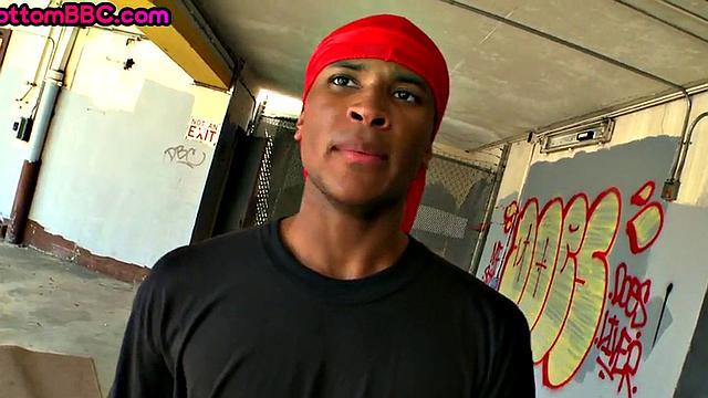 Real Black thug picked up and drilled outdoor