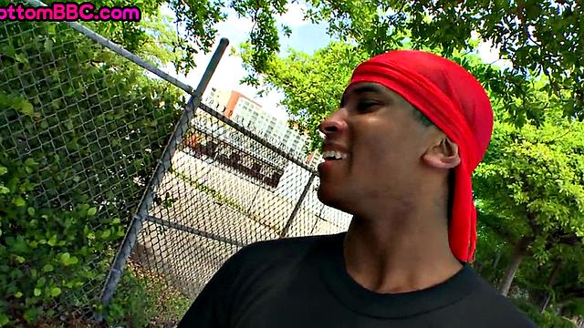 Real Black thug picked up and drilled outdoor