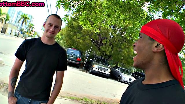 Real Black thug picked up and drilled outdoor