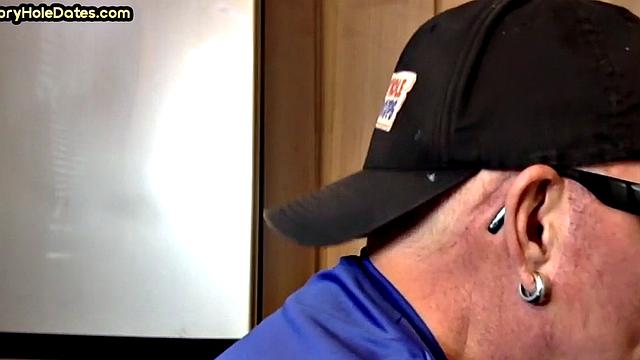 Real gloryhole amateur giving head