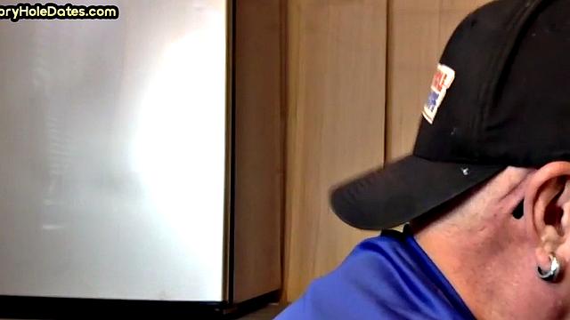 Real gloryhole amateur giving head