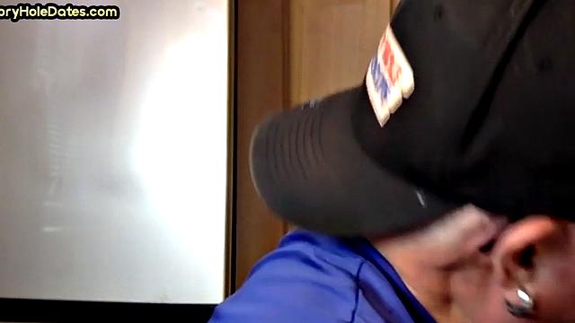 Real gloryhole amateur giving head