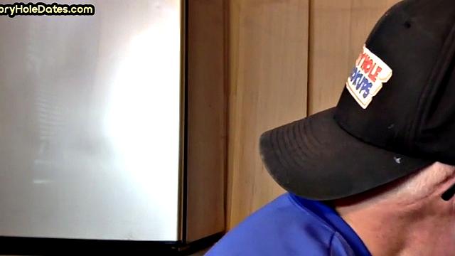 Real gloryhole amateur giving head