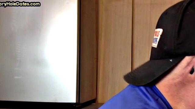 Real gloryhole amateur giving head