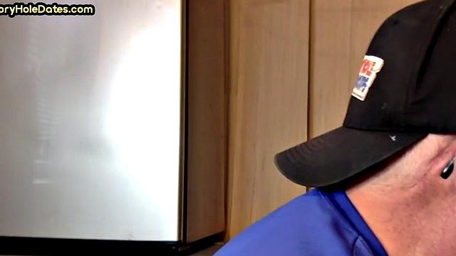 Real gloryhole amateur giving head