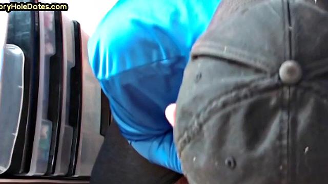 Real gloryhole amateur giving head